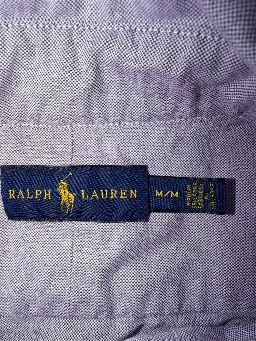 Ralph Lauren Women’s Purple Short-Sleeve Button-Down Oxford Shirt sz Med - Picture 2 of 8